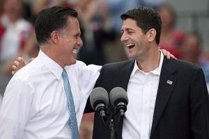 Romney and Ryan Big Grins, Arms around each other